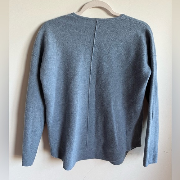 Jigsaw Wool-Cashmere V-neck Blue Sweater Size Small - Picture 11 of 11